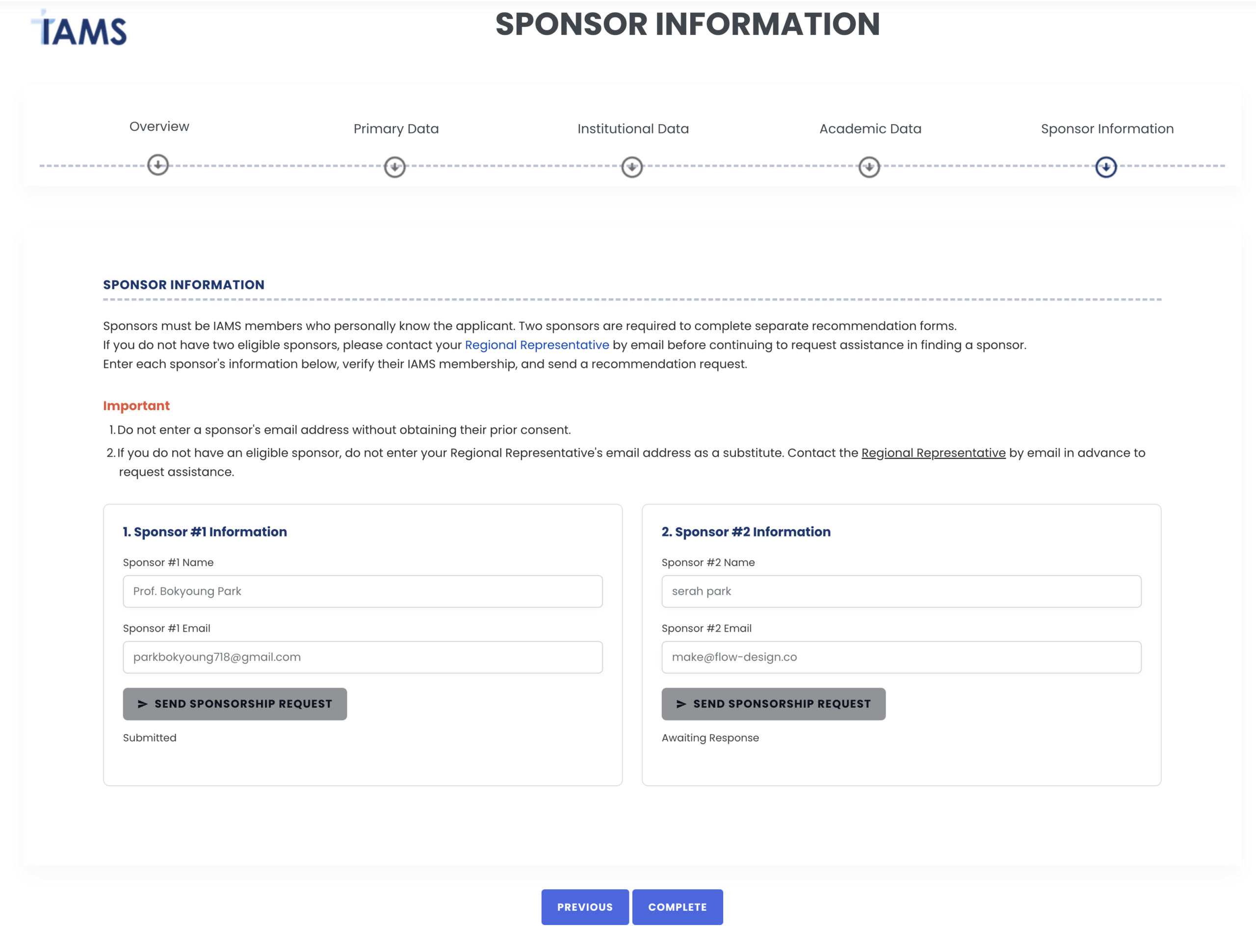 Sponsor Information